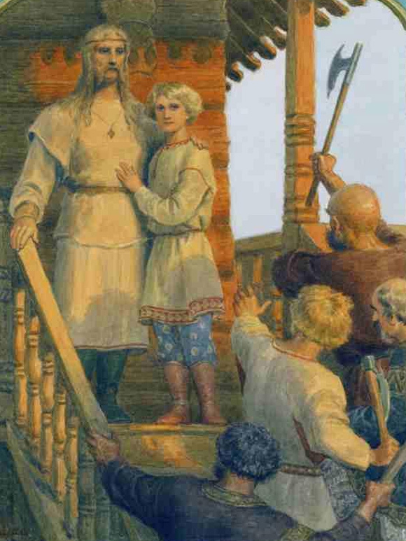 Первые русские мученики Федор и Иоанн перед гибелью
